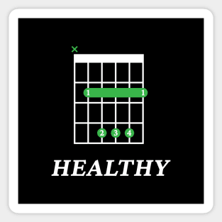 B Healthy B Guitar Chord Tab Dark Theme Sticker